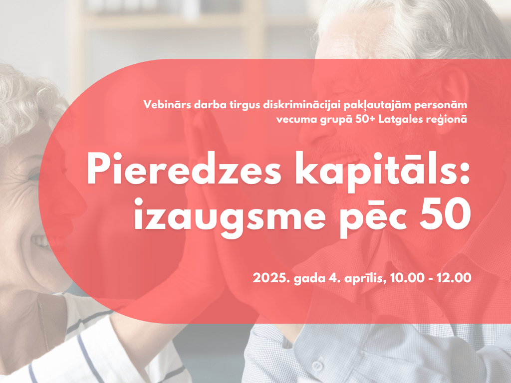 Pirmais solis pretī pārmaiņām – ar vebināru atklāj pasākumu ciklu cilvēkiem vecumā pēc&nbsp;50